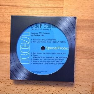 NIB Vinylux Vintage Recycled Record Label Coasters